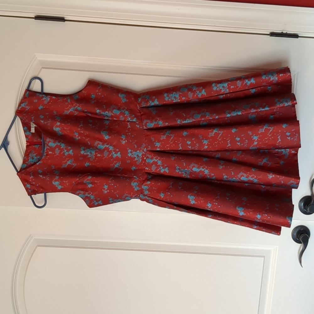 BB Dakota red and turquoise dress